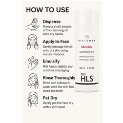 BIO HLS Micellar Cleansing Oil – 200ml | Gentle Makeup Remover & Skin Cleanser