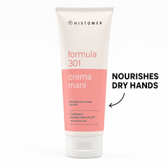 Histomer Formula 301 Crema Mani – Regenerating hand cream with SPF in a white and pink tube - E11 Store