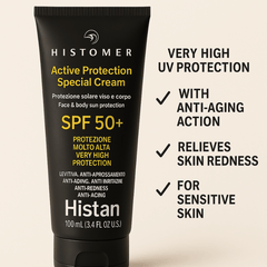 Histomer Histan SPF 50+ Active Protection Cream – 100 mL face and body sunscreen tube
