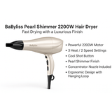 Pearl Shimmer 2200W Hair Dryer – Powerful & Elegant Styling - E11 Store