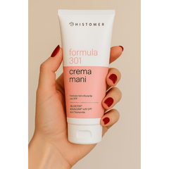Histomer Formula 301 Crema Mani – Regenerating hand cream with SPF in a white and pink tube - E11 Store