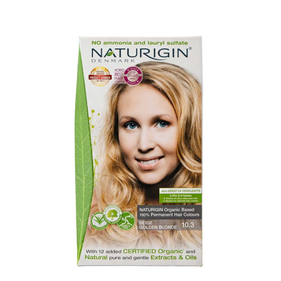 NATURIGIN Beige Golden Blonde 10.3 Hair Colour - E11 Store