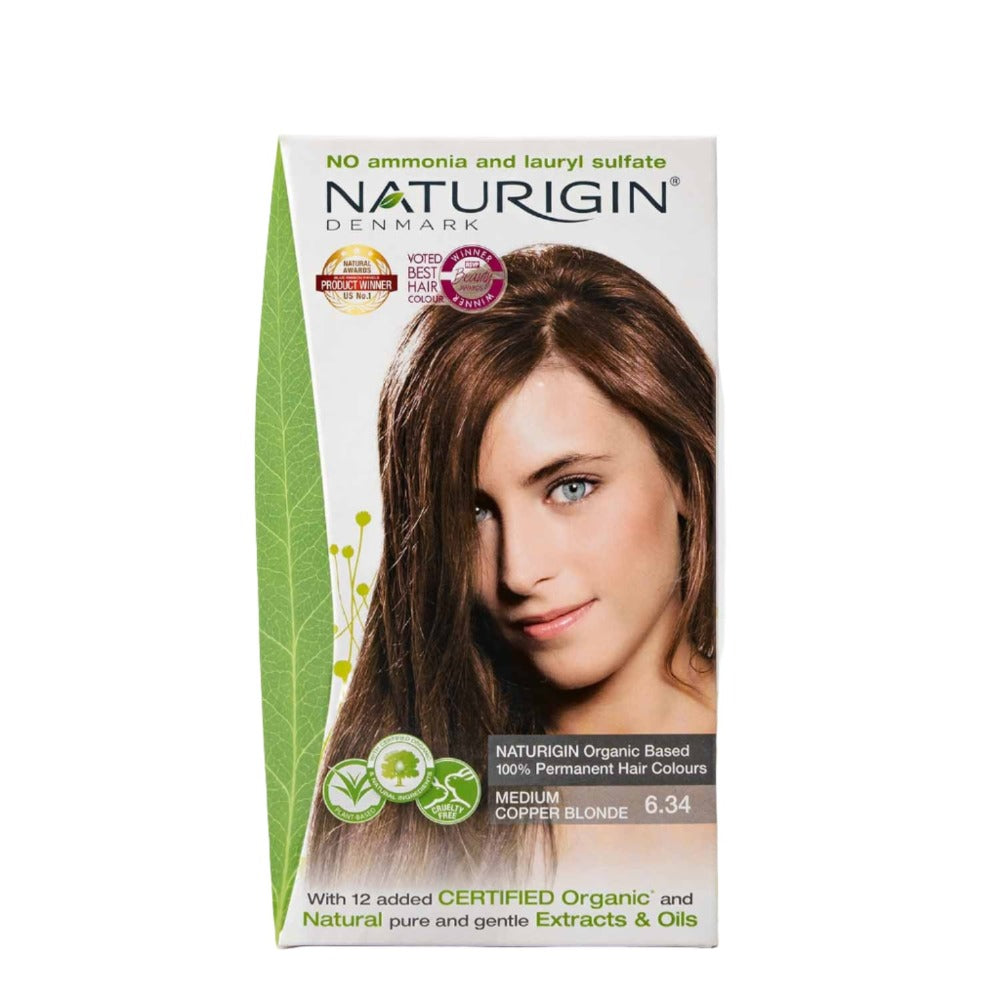 NATURIGIN Medium Copper Blonde 6.34 Hair Color, E11 Store