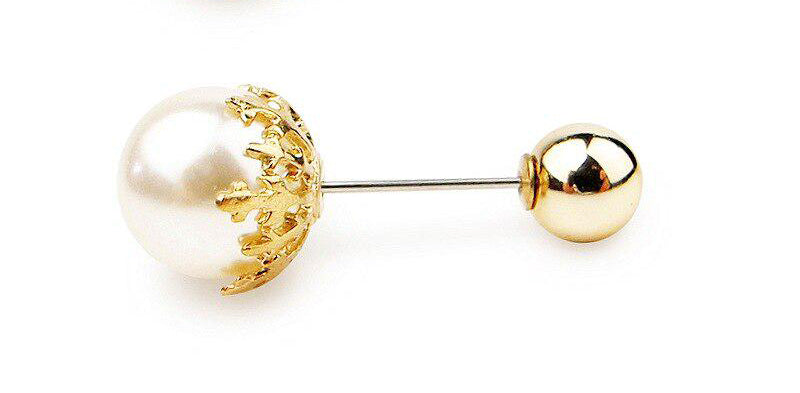 Faux Pearl Brooch Pins For Sweater, Shawl, Clip Dress, Cardigan Collar